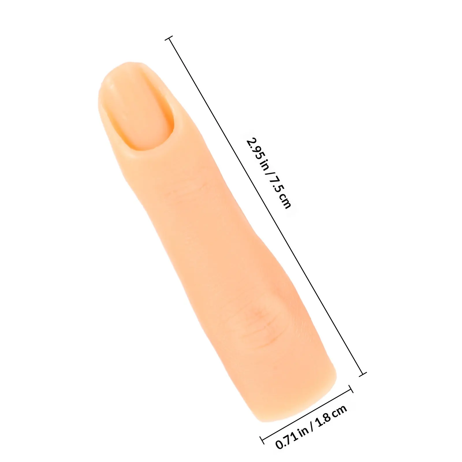 5Pcs Silicone Practice Fingers Natural Color Flexible Joint Nail Training Fake Fingers for Nail Art Practice Acrylic Gel