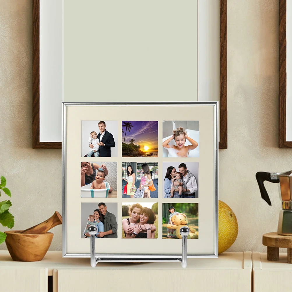 2 Pcs Photo Display Stand Small Plate Holder Picture Frame Easel Dish Table Top
