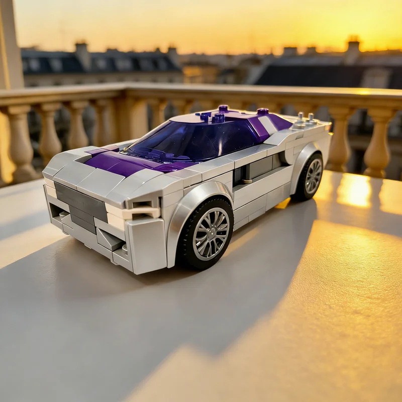 293 個 MOC シティチャンピオンズホットウィールアクセラレーターニトリウムモデルビルディングブロックアーキテクチャクリスマスギフト子供のおもちゃレンガ