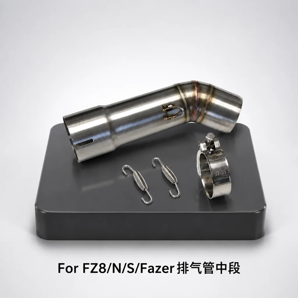 Stainless Steel Motorcycle Exhaust Escape Middle Link Pipe for Yamaha FZ8 FZ8N FZ8S FZ800 Fazer 2010-2015 51mm