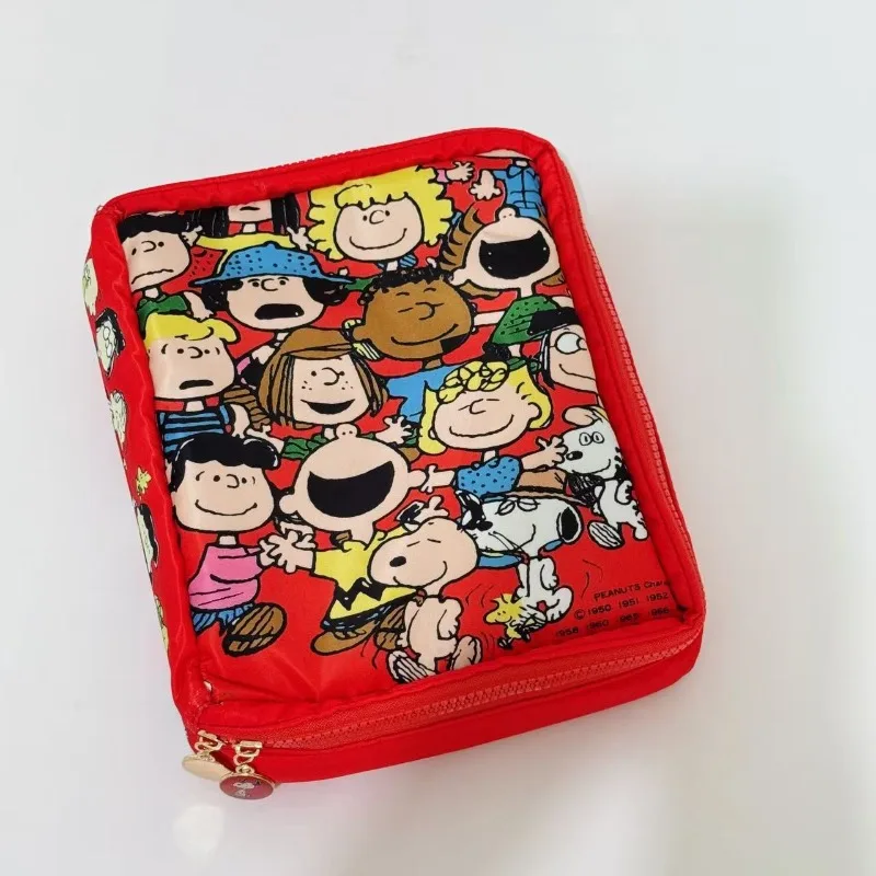 2026 New Snoopy Kawaii Makeup and Grooming Bag Cartoon Large Capacity Multi-layer Folding Storage Bag Couple Holiday Gift