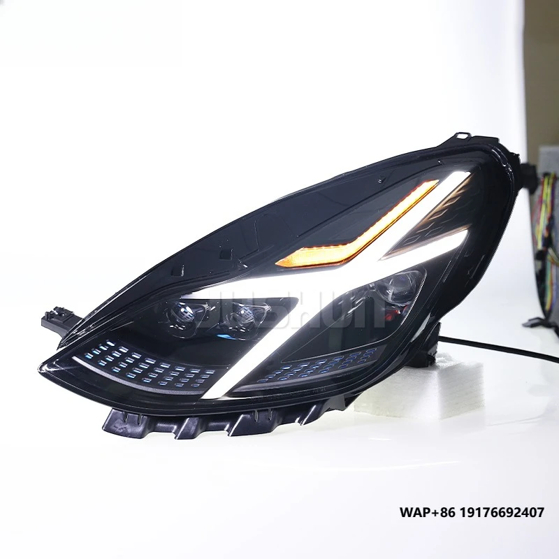 JUSHUN LED Headlights for TES-LA Model 3/Y Headlights 2020-2024 Daytime Running Lights and Turn Signals