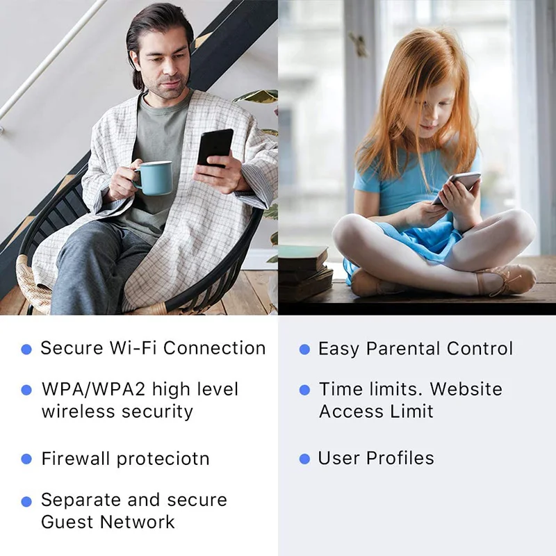 Router WiFi Gigabit Dual Band Tenda AC23 AC2100, Jangkauan Rumah Nirkabel, 4X4MU-MIMO, Dukungan VPN, 25~35 Perangkat, Versi CN