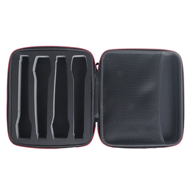 Microphone Travel Case Storage Bag, Wireless Mic Protective Storage Box Shockproof Carrying 4-Compartment