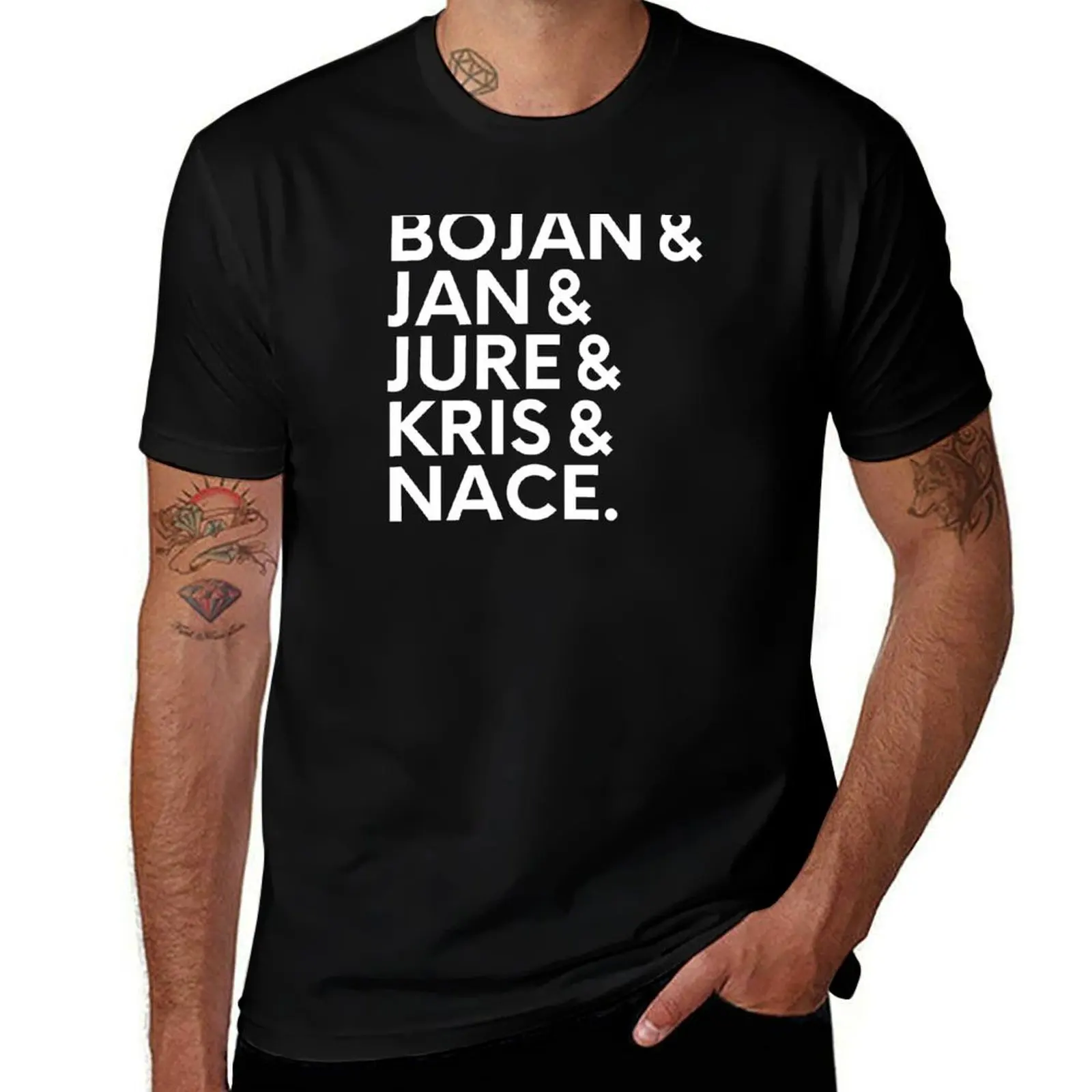 Eurovision 2023 Slovenia - Joker Out Line-up T-Shirt men t shirt cotton 100% T-Shirt
