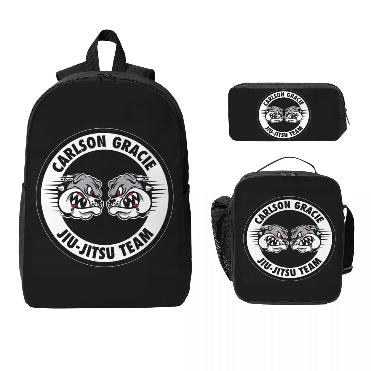 

Carlson Gracie Jiu Jitsu Team Рюкзак для мальчиков и девочек Сумка для книг Школьная сумка Компьютерные сумки на плечо 3ps Изолированная сумка для обеда Пенал