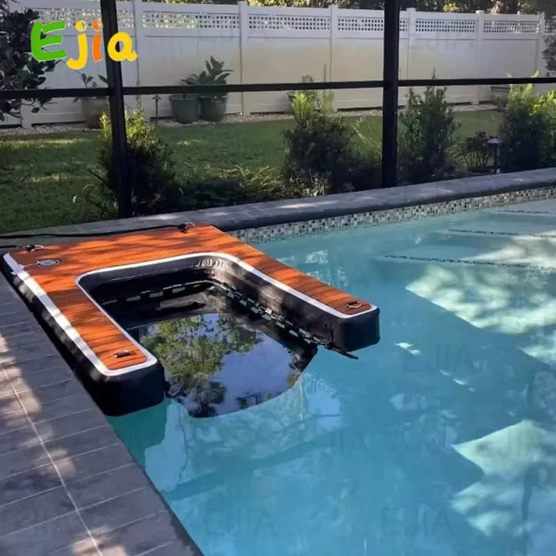 

(Sea shipping) Stock 150cm / 60'' Large Dog Water Ramp Dog Boat Ramp for Large Dogs Up to 230lbs 95% Large Area EVA Covered Infl