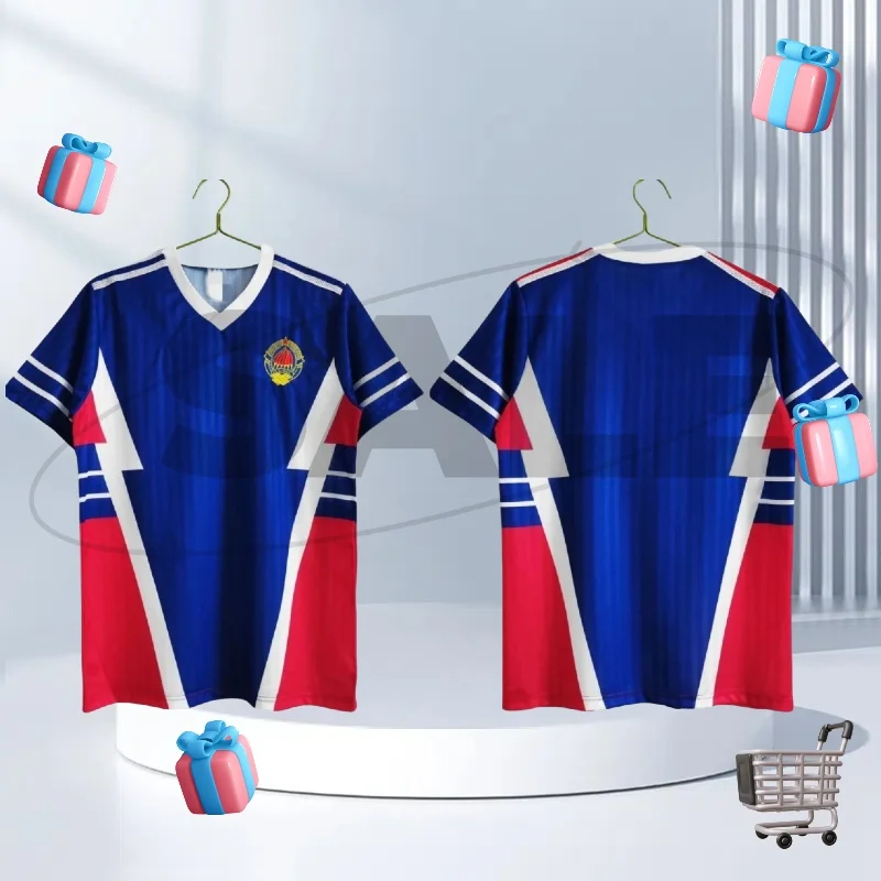 

1990 Yugoslavia Home Court Retro Jersey Football Jersey 3D Printing Breathable and Comfortable Outdoor Sports Training T-shirt