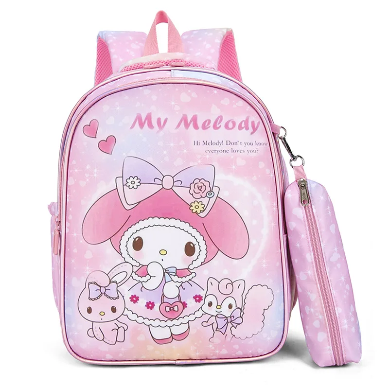 

Sanrio Kuromi My Melody Backpack Large Capacity School College Bag Cute Cartoon Student Stationery Shoulder Bag Gift