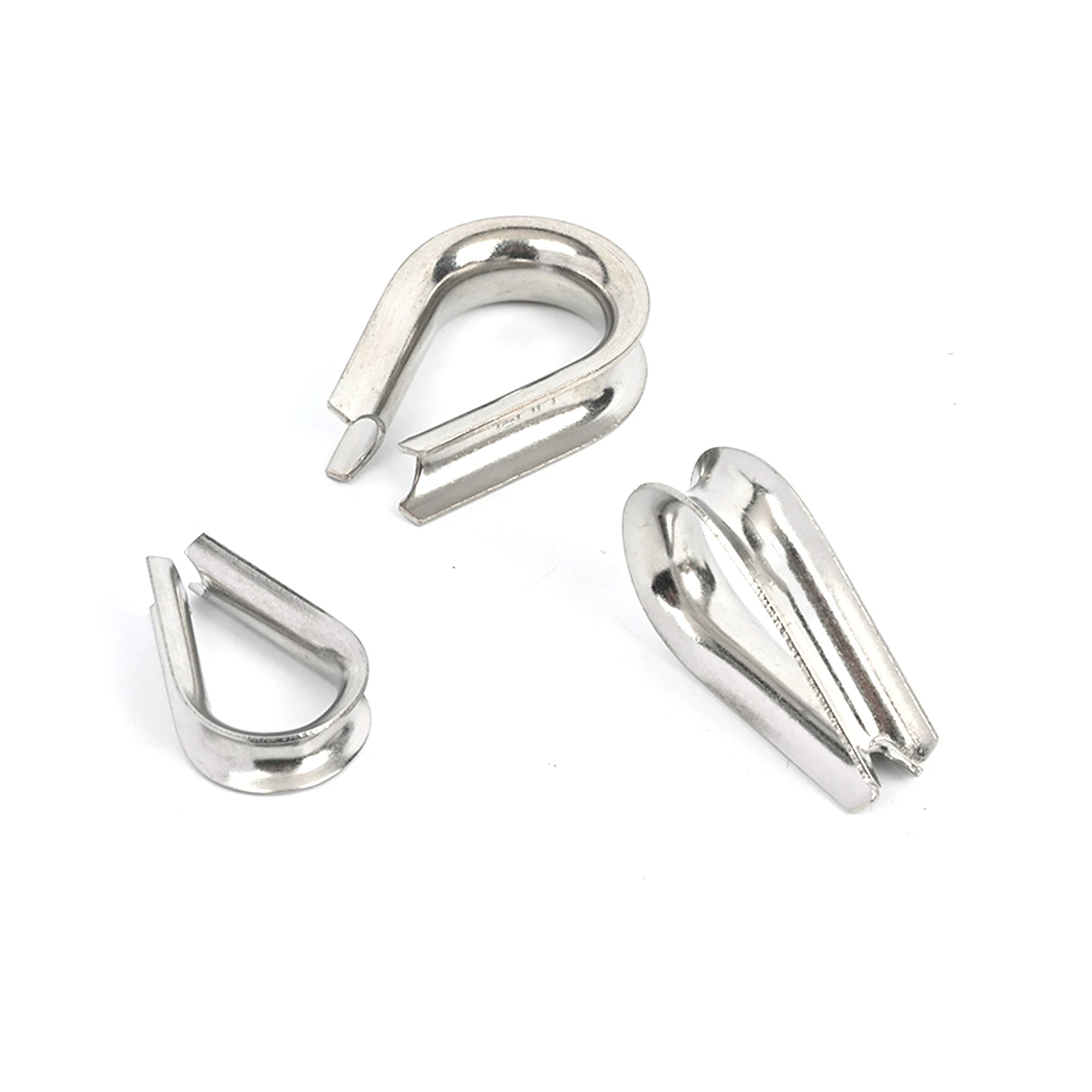 304 Stainless Steel Cable Wire Protective Sleeve Thimbles Rigging Chicken Heart for Lifting Hanging Securing Rope Hardware Fitti