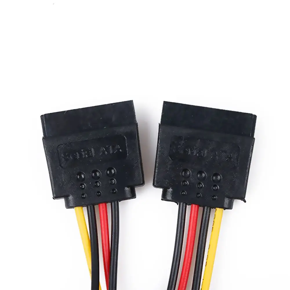 High Quality Extension Y Splitter Power Cable Adapter Male To 2 Female SATA
