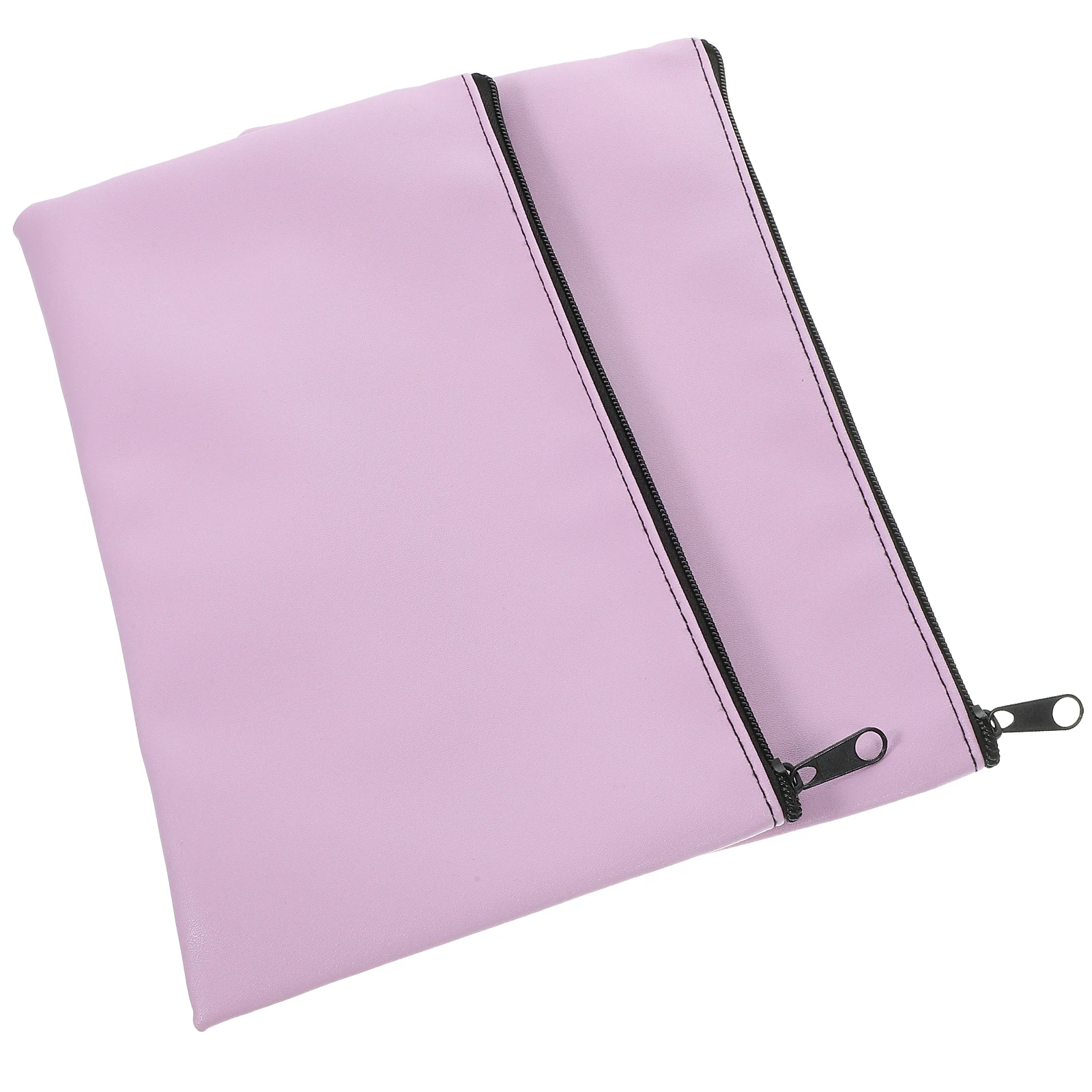 

2 Pcs Money Bag Bill Cash with Zipper Bags European and Pouch for Business Violet
