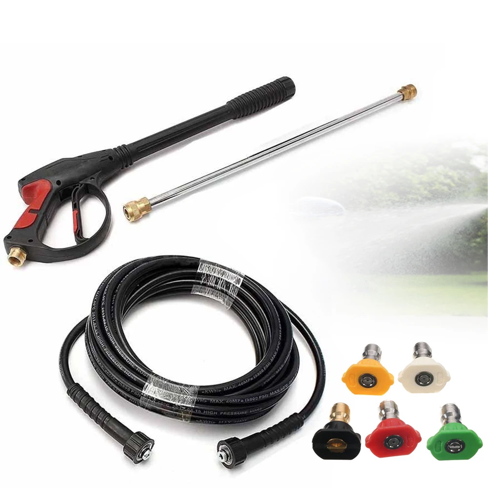 

3000PSI Electric Cordless High Pressure Cleaner Spray Gun Wand Lance Nozzle Tips Hose Kit Cleaning Machine