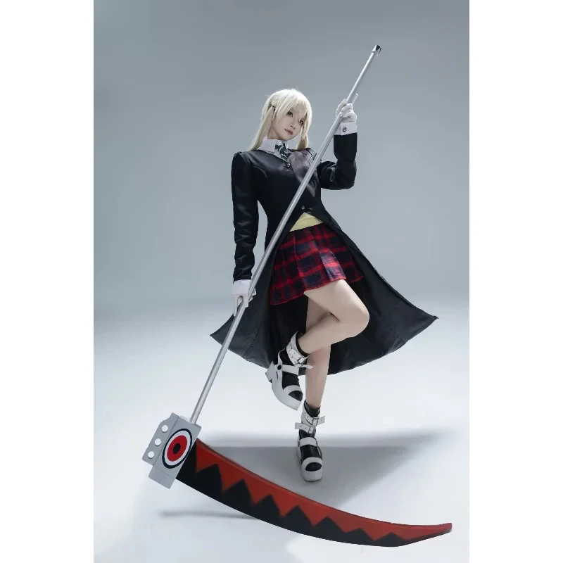 ❣ Костюм для косплея Маки Албарн 2026 Soul Eater: черное пальто, боевой наряд, платье, матросская форма JK, рубашка, парик — комплект для женщин ❣ # @