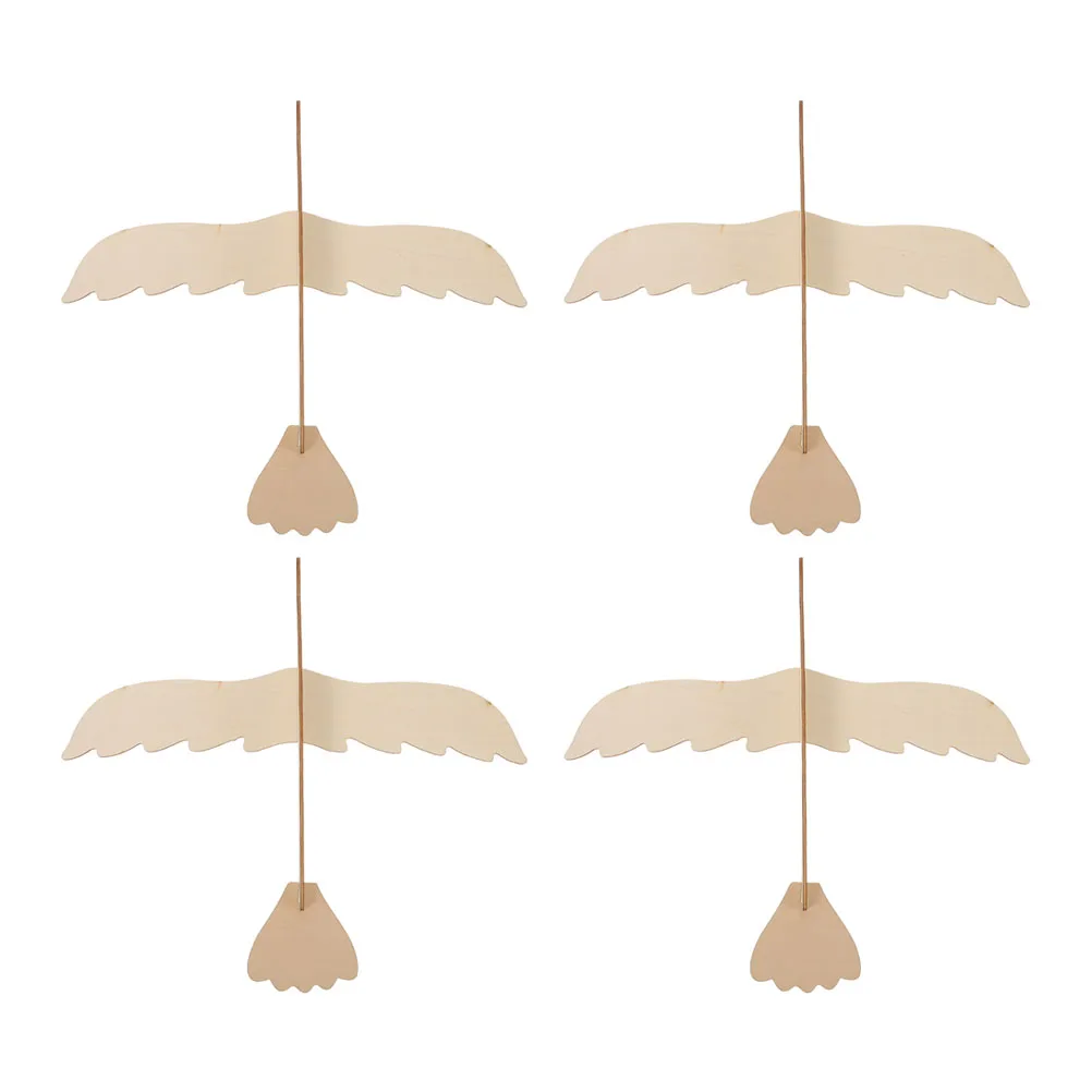 طقم نسر خشبي مصنوع يدويًا مادة طبيعية يمكنك صنعها بنفسك حرفة جرافيتي للأطفال لتنمية التنسيق بين الدماغ فطائر اللحم الممتعة #6