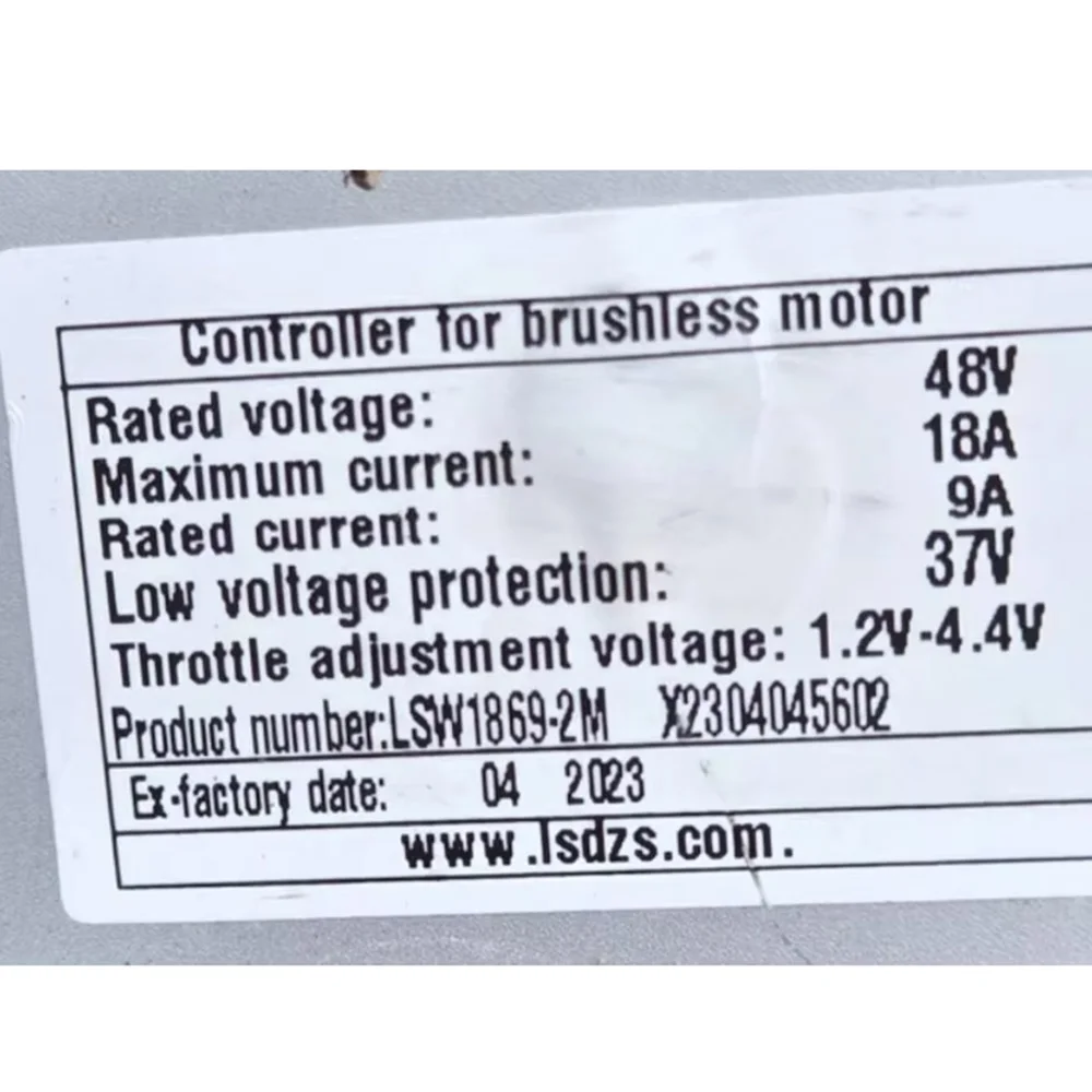 

Ebike Brushless Motor Controller LSW1869-2M 48V 9A for Electric Scooters Speed Parts MTB Accessories Speed Controller