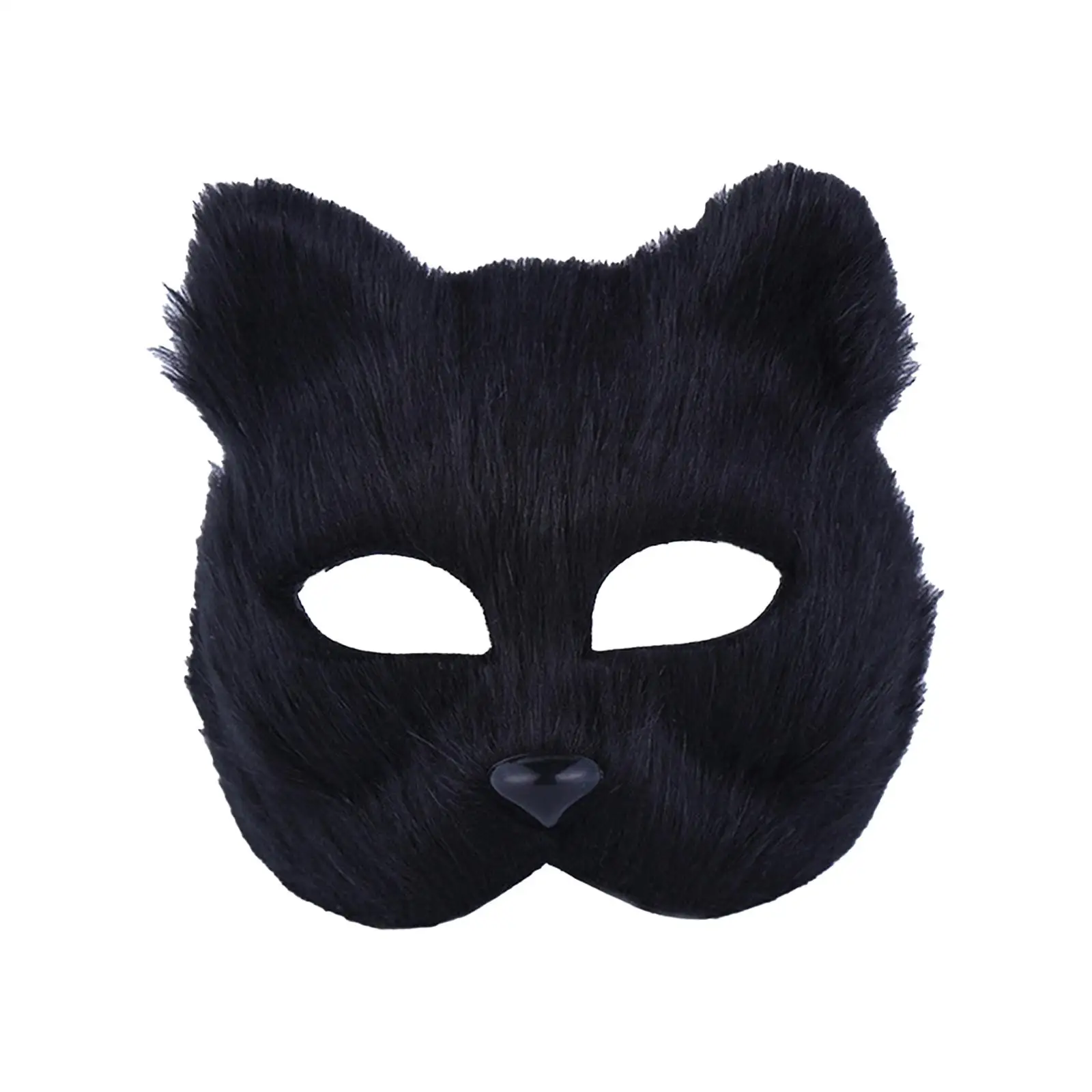 Furry Fox Mask Prom Mask for Men Women Festival Masquerade Mask Bar Dress up Decoration Birthday Face Cover Costume Accessories