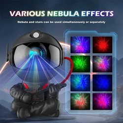 Starry Sky Atmosphere Light LED Astronaut Night Light Projection Light Galaxy Projector Desktop Decoration Light Bedroom Home