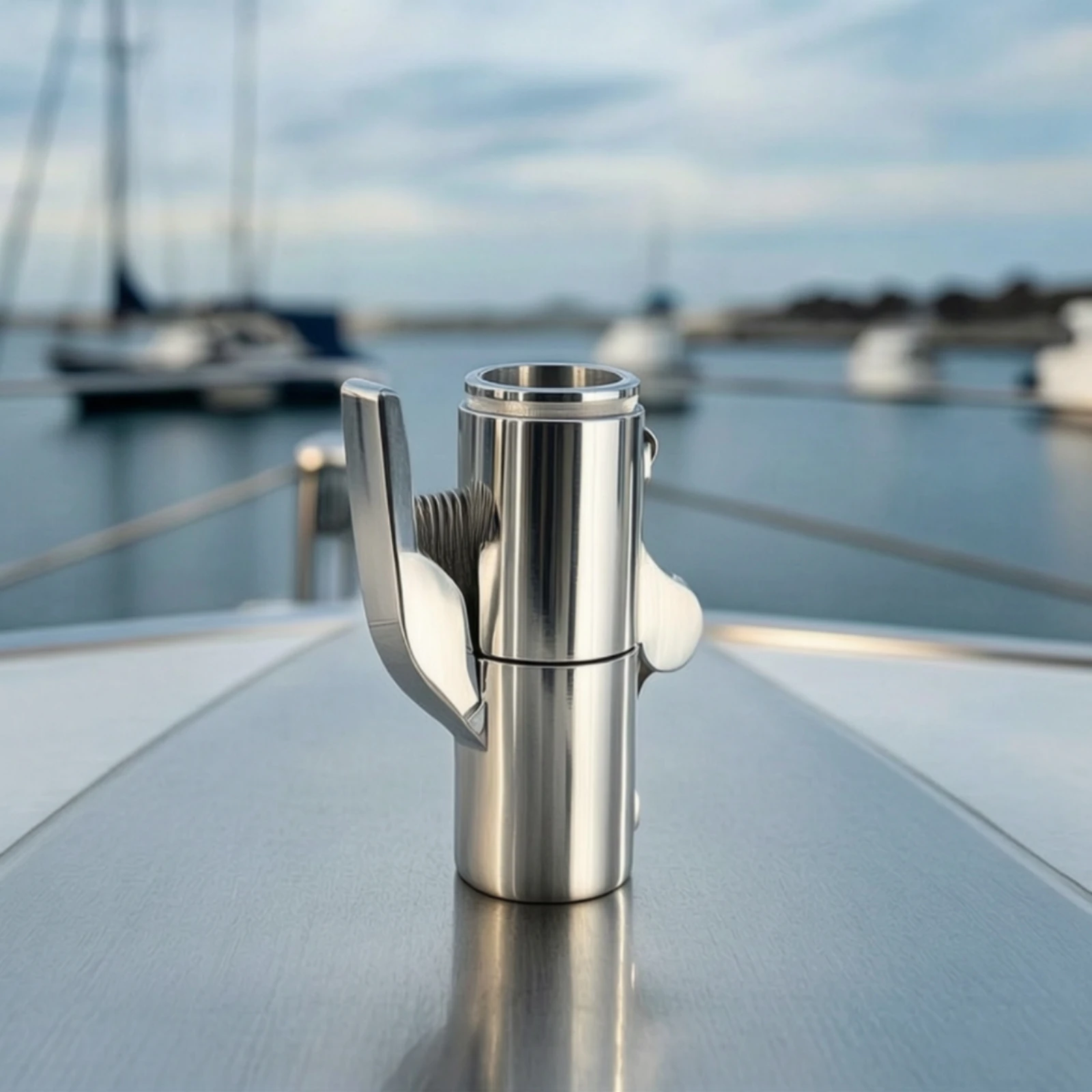 Hinged Connector with Snap-Button Corrosion-Resistant Folding Tube Joint Hardware Polished for Boat Owners, Canopies