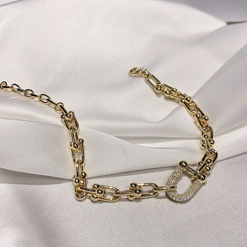 New South Korea Metal Chain Bracelet Elegant Fashion Simple Geometric Bracelet Women's Jewelry