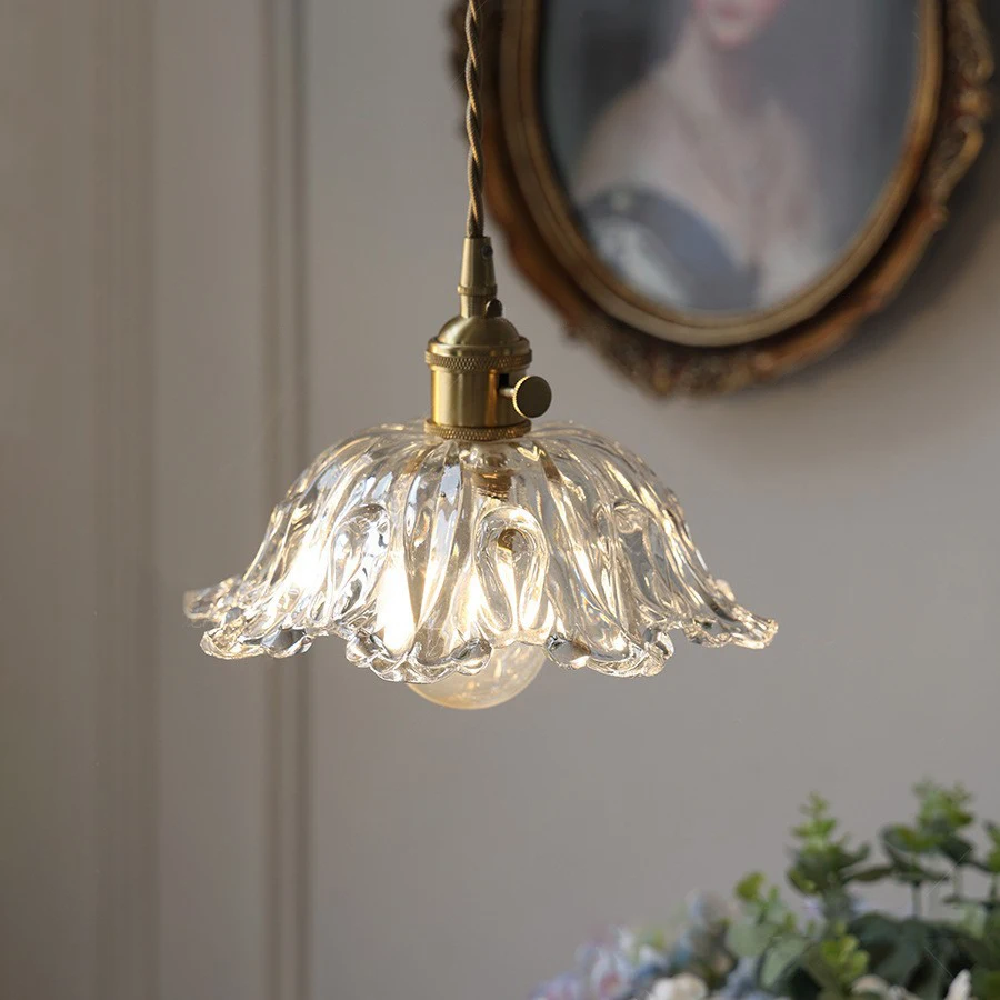 

Винтажный подвесной светильник в виде снежинки со стеклянным абажуром, латунь и орех, варианты ручки, регулируемый шнур, подвесной светильник для кухонного острова