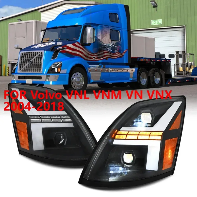 

1 пара светодиодных фар для Volvo VNL VNM VN VNX 2004-2018, фара DRL в сборе