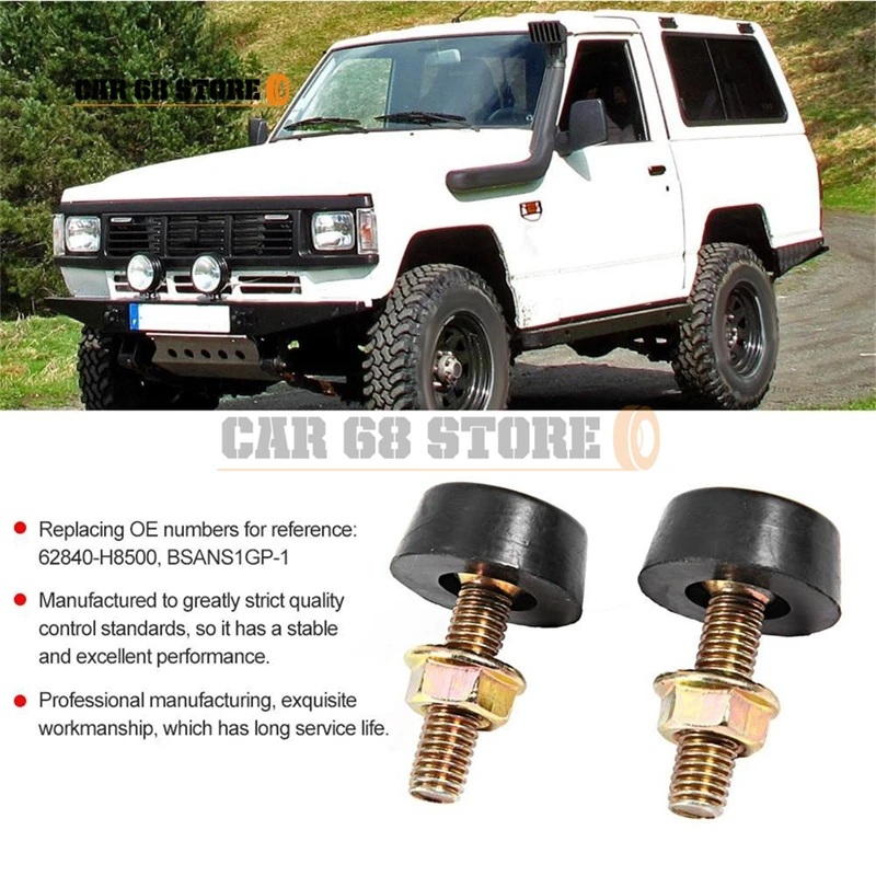 2 Pcs Bonnet Adjuster Bump Stop Aluminum Alloy For Nissan Patrol GQ For Ford Maverick BSANS1GP-1 62840-H8500 Auto Accessories