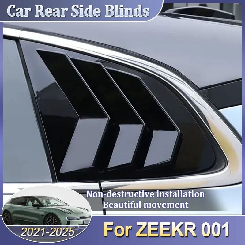 

For ZEEKR 001 2021 2022 2022 2023 2024 2025 Car Rear Window Shutter Louver Cover Vent Trim Shutter Conversion Auto Accessories