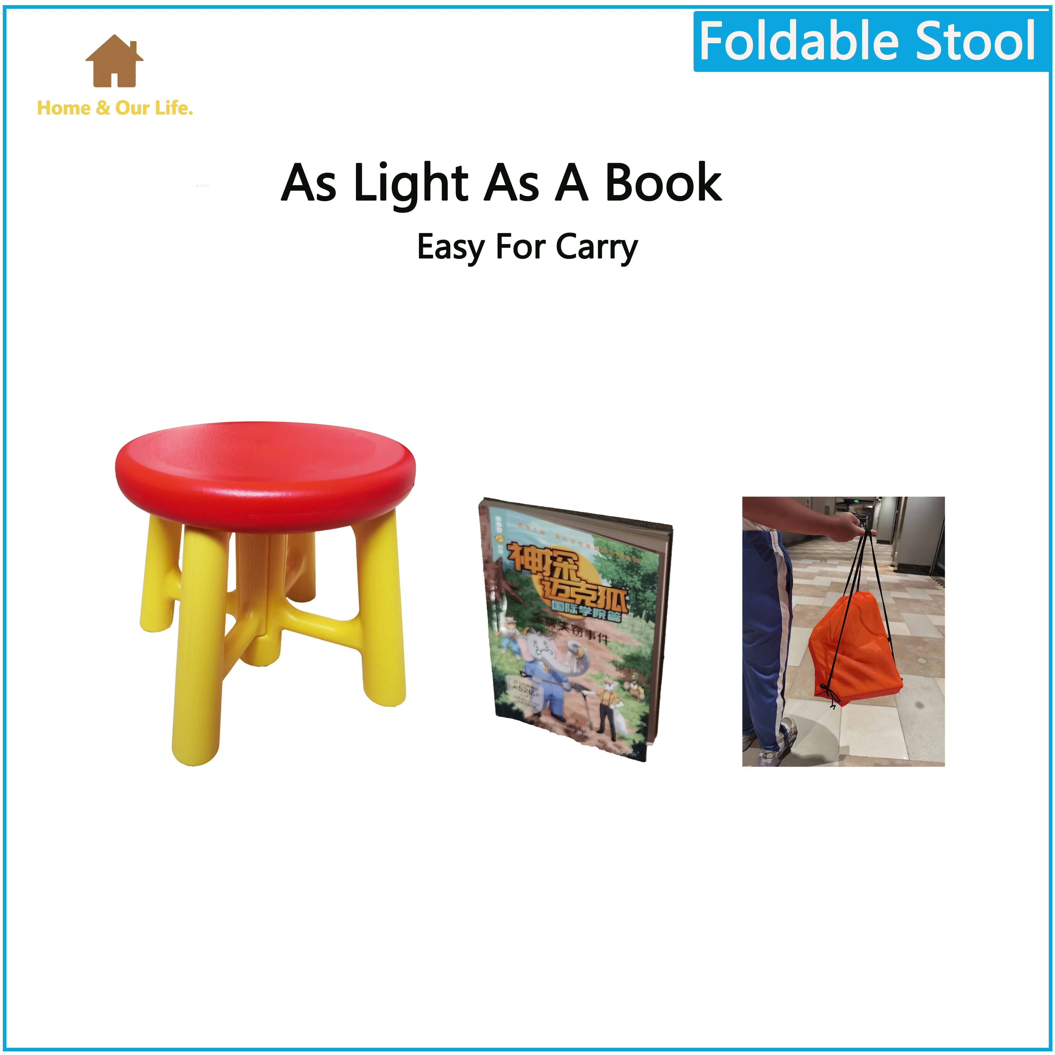 Portable & Foldable Camping Stool - Lightweight Design for Easy Transport & Storage Perfect for Outdoor Activities, Beach Trip