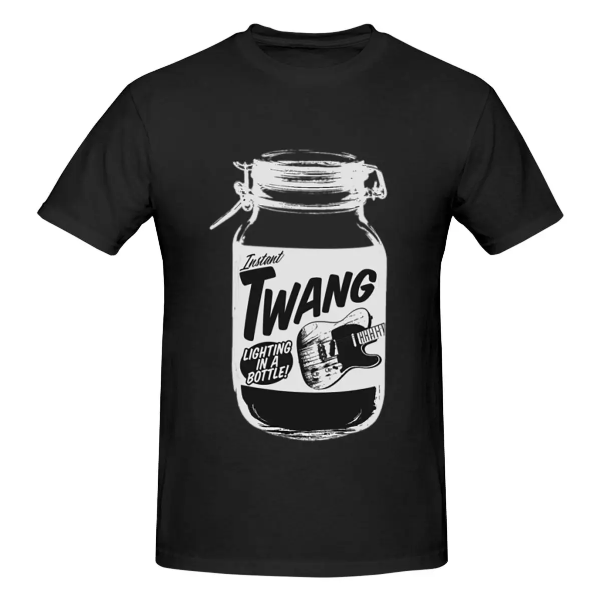 Telecaster Instant Twang Men T-Shirt Funny Plus Size T Shirts Men's O-Neck Cotton Tees Short Summer Male