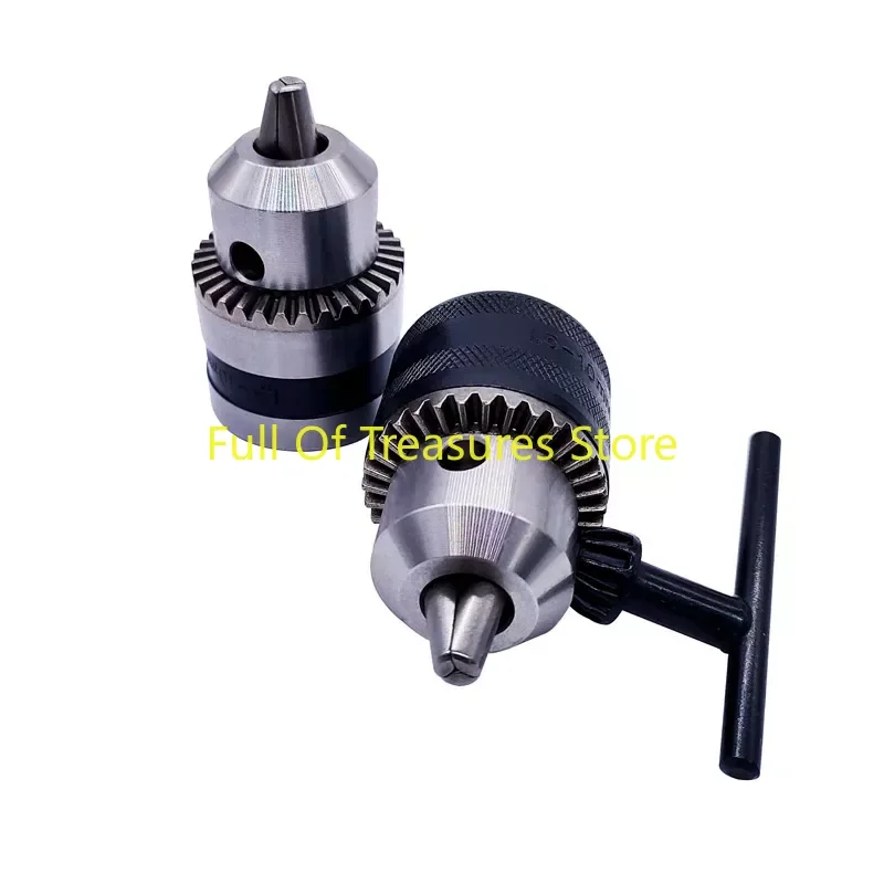 1pcs 1.5-10mm B12 3/8 Thread Drill Chuck Conversion Drill Chuck 1/2 M12x1.25 Wrench Into Electric Drill Keyless 3 Jaw Chuck