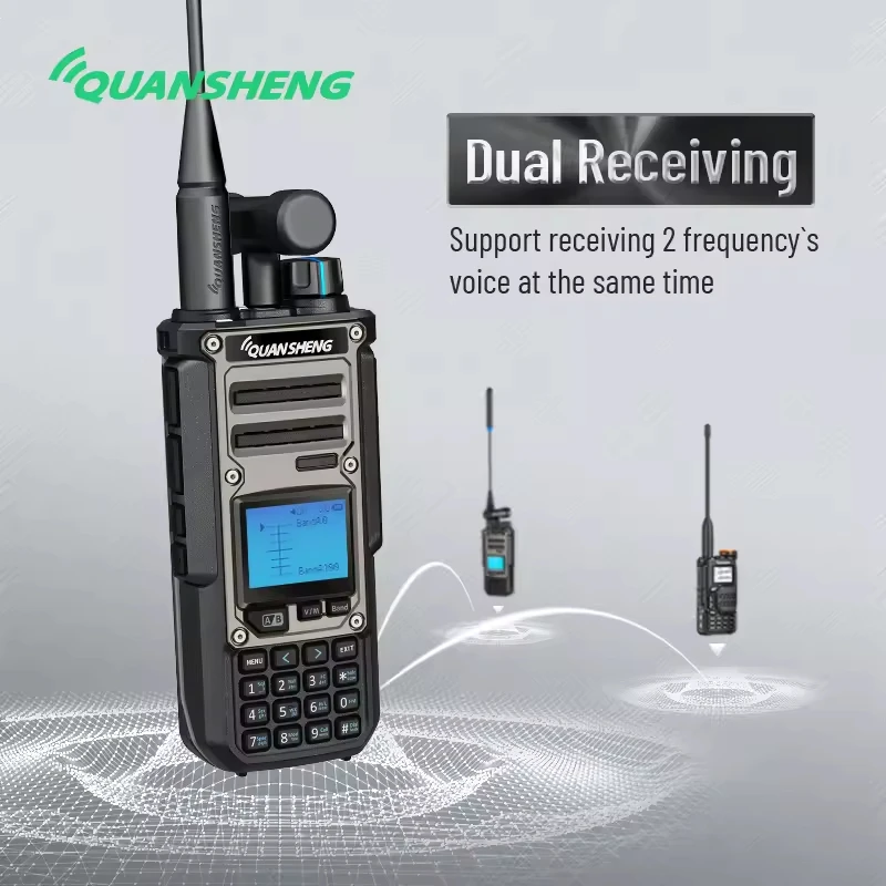 Quansheng TK11(8) 10W Multi Band AM SSB FM NOAA Radio Ricetrasmettitore a onde corte Analizzatore di spettro amatoriale Vocale magica Walkie Talkie