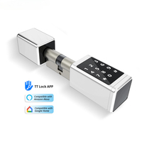 IP65 Waterproof Rechargeable Smart Europe Cylinder Password RFID Card Key Digital Electric Ttlock APP Smart Door Lock Cylinder