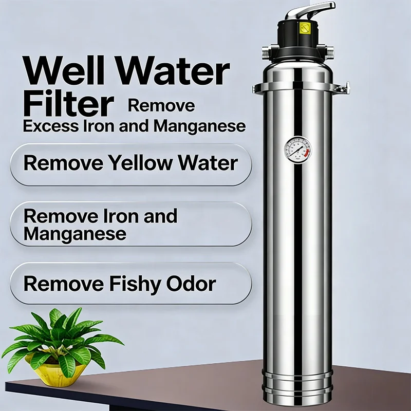 

Stainless Steel Manual Manganese Sand Filter, Iron And Manganese Removal Central Filter, Whole House Water Filter System