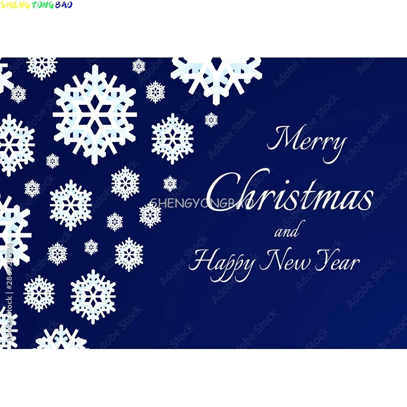 Christmas Theme Photography Background Snowflake Wood Plank Portrait Backdrops For Photo Studio Props 21121 TU-02