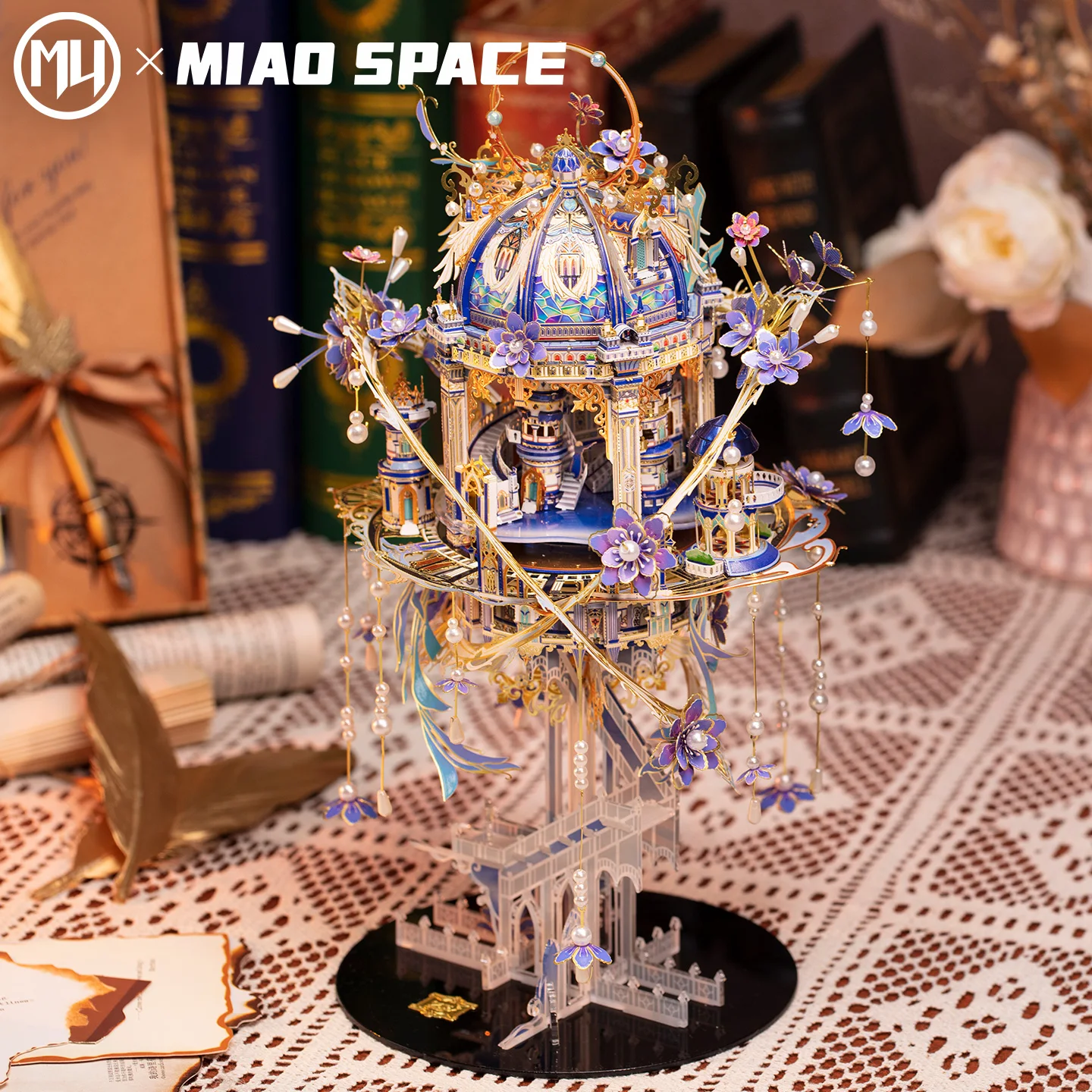 MU Romeo and Juliet Music Box 3D Metal Puzzle, DIY Toy, Desktop Office Decoration, Stress-Relieving, Colorful Gift for Girend
