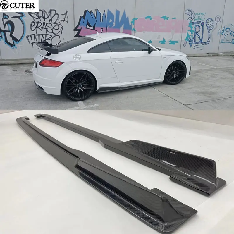 TT TTS TTRS MK3 8S Carbon Fiber Fbierglass Side Skirts for Audi TTRS Car Body Kit 16-20