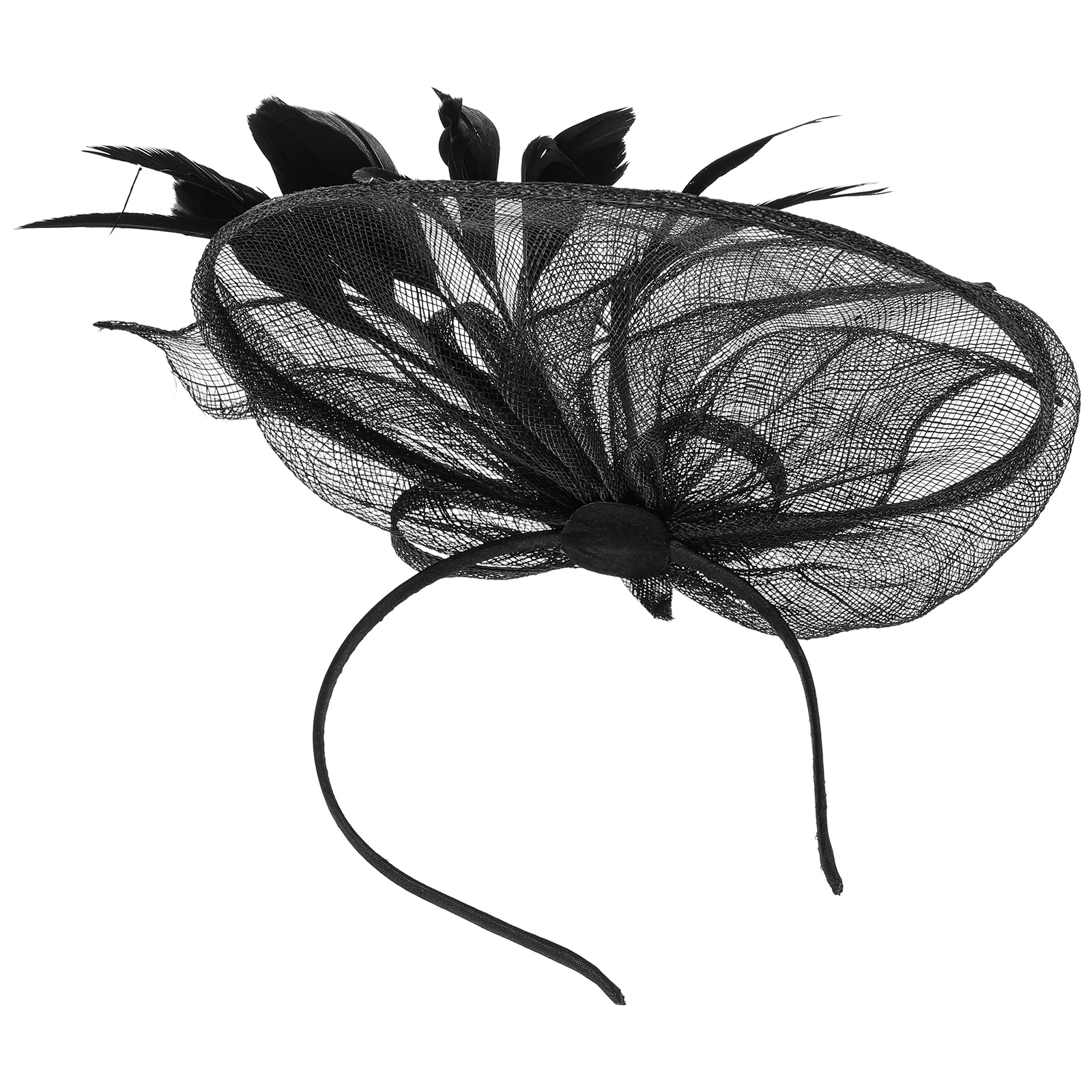 

Retro Top Hat Fascinator Black Women Headdress Wedding Bride Hair Accessories Tea Party Banquet Hairstyle Tools