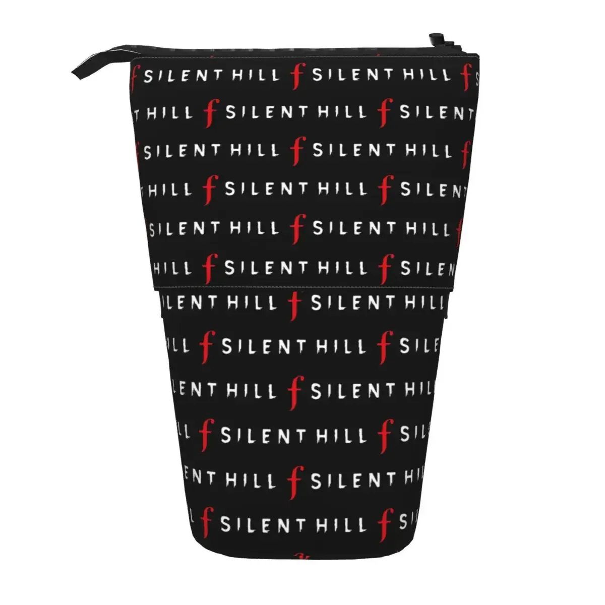 Silent Hill F Video Game Horror Logo Reversible Pencil CasesPen Holder Storage Large Storage Pen Box Pencil Bag for Studen Gifts