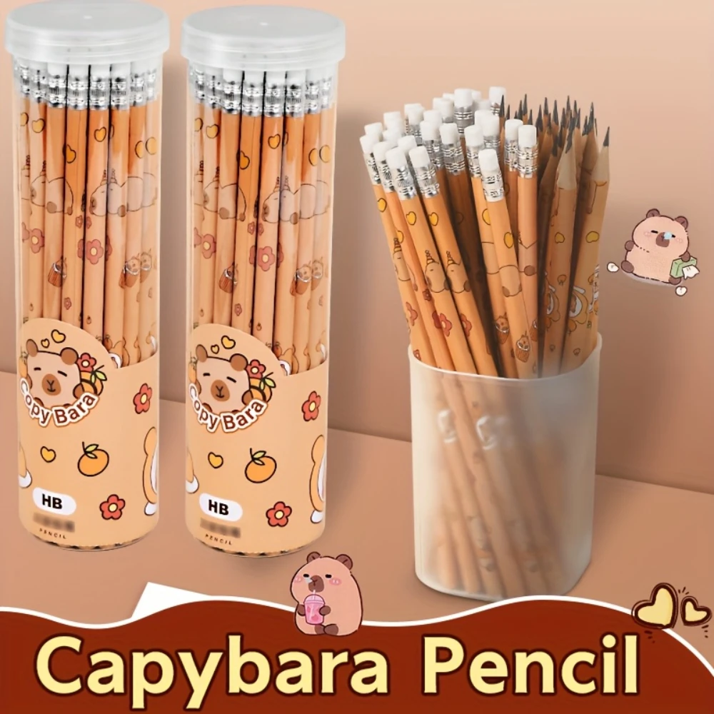 30pcs Capybara Cartoon HB Pencils School Supplies for Sketching, Drawing, Kids Birthday/Holiday Gifts, Back to School Stationery