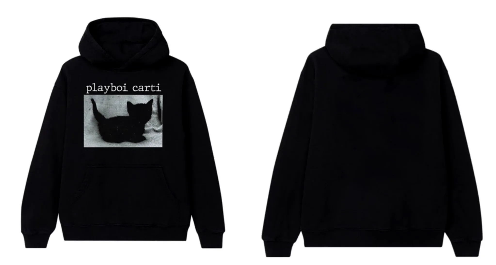 2024 PLAYBOI CARTI WHOLE LOTTA RED Black Cat Hoodie Men's and Women's Hooded  WY920