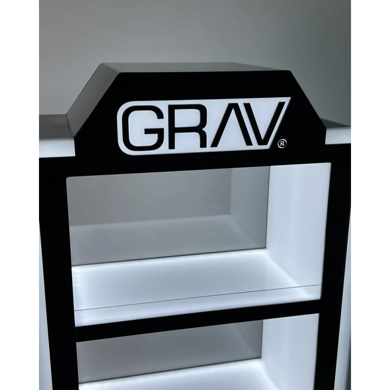 Custom.Smoke Shop مكافحة الأعلى LED مضاءة الاكريليك عرض التدخين الملحقات عرض خزانة الوقوف