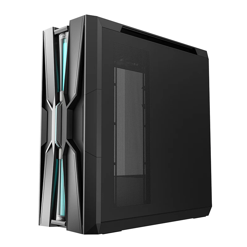 

Gaming PC case with a 5.5-inch LCD screen and 420mm cooler