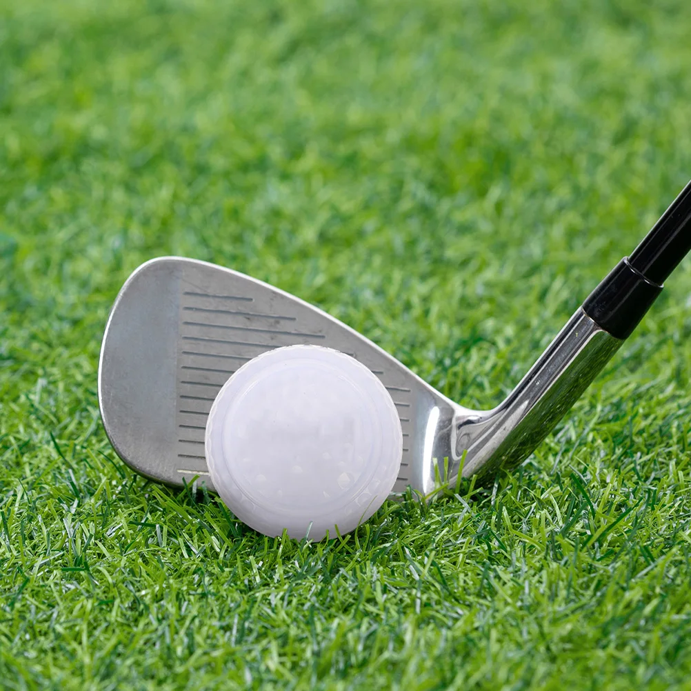 

3pcs Golf Putting Balls White Flat Training Practice Rubber Golf Balls for All Levels Improve Skills