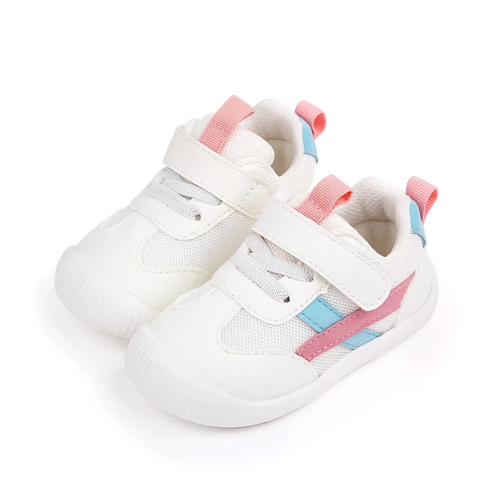 Fashion Toddler Girl Sneakers Baby Shoes 1 to 3 Years Old Boy Shoes Soft Bottom Non-slip Rubble Soles Mesh Breathable Trainers