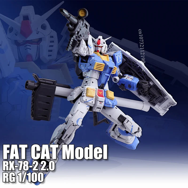 فات القط نموذج RX-78-2 2.0 RG 1/100 كوريو كينيشي اللون الجمعية أطقم منمذجة لعبة Asano الأزرق عمل الشكل البلاستيك الهدايا