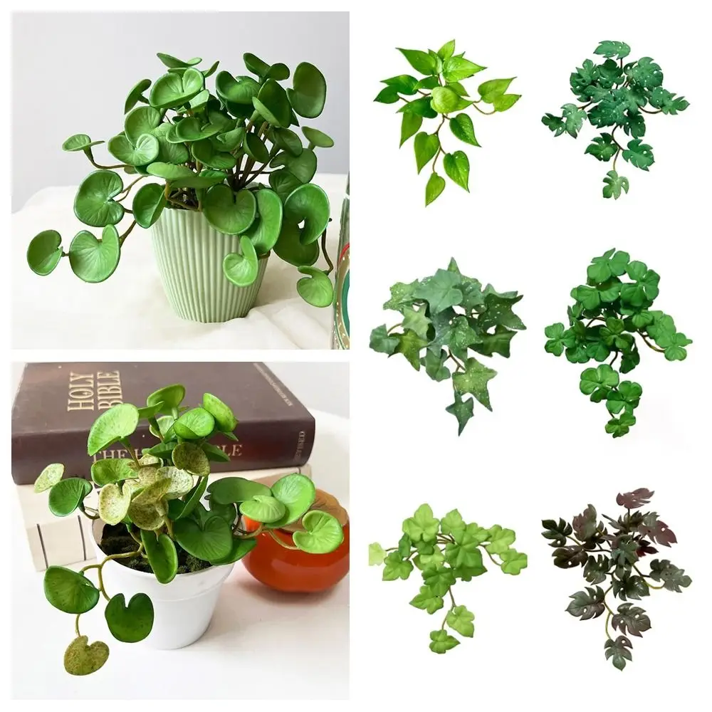 غراء ناعم نبات اصطناعي إبداعي أخضر إيفا نباتات عصارية يترك جدار معلق عملة نحاسية صناعية محاكاة العشب بونساي