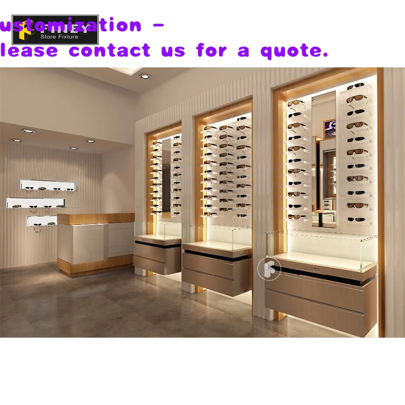 

Элитная настенная витрина для очков и солнцезащитных очков, дизайнерская мебель для демонстрации оптики