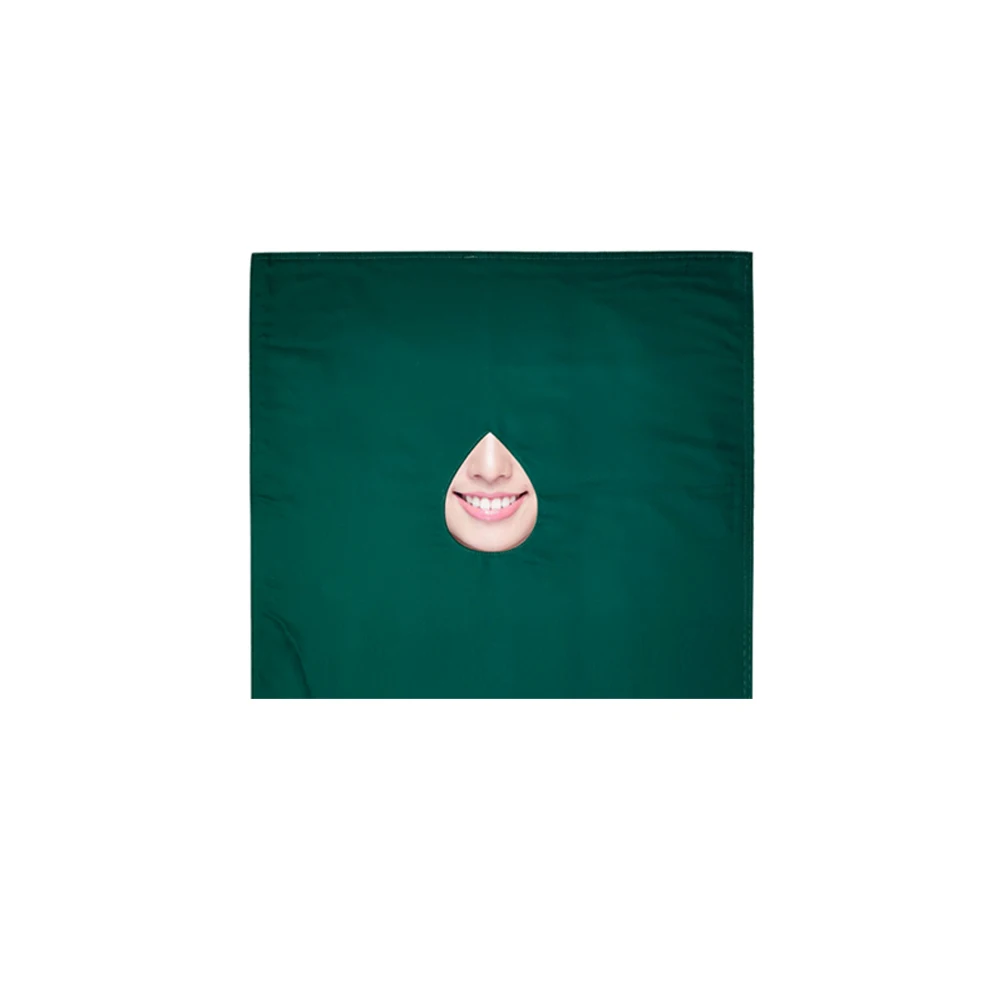 1Pc Dental Cavity Cotton Cloth Hole Towel Square Towel Oral Cavity Cloth Bag Hole Towel