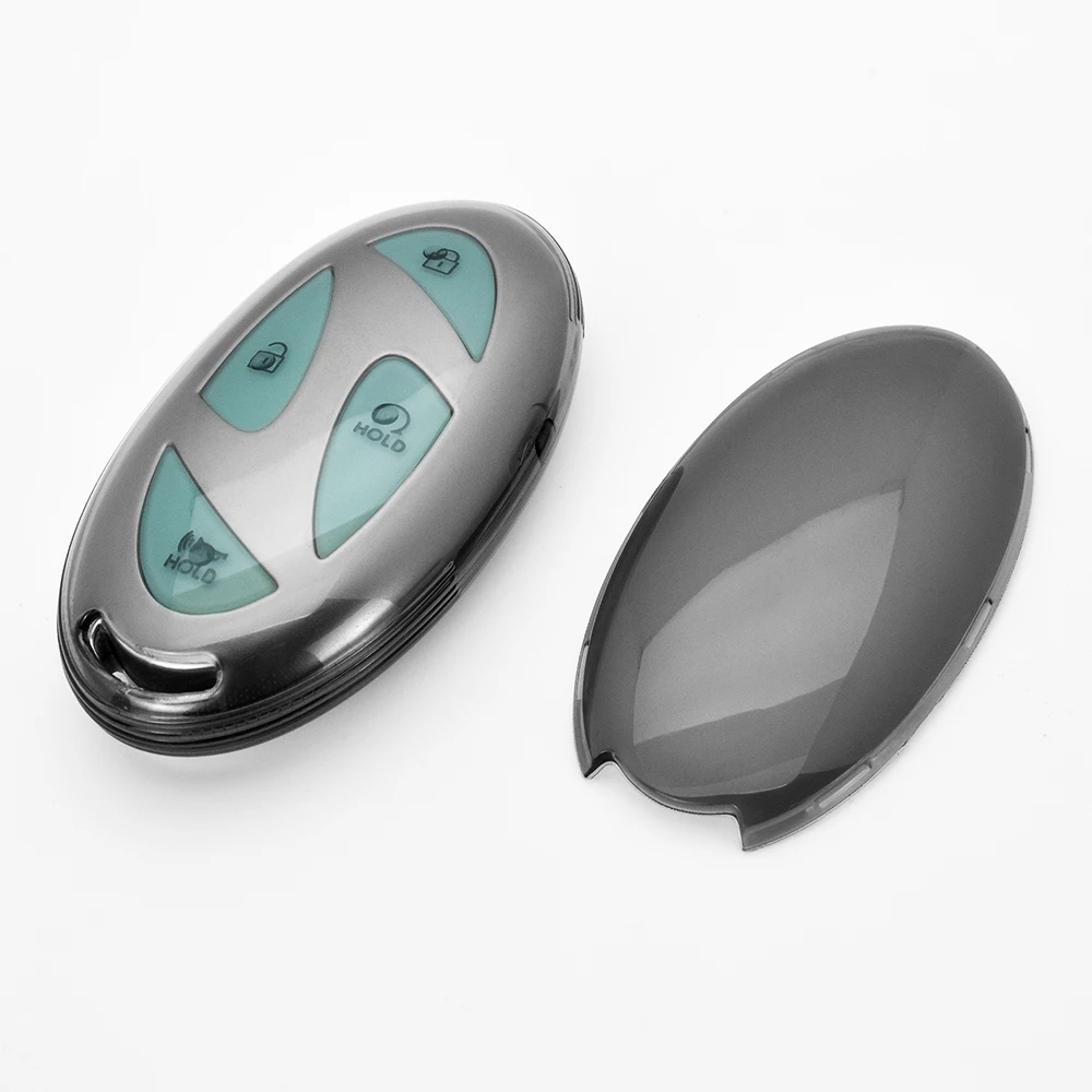 Transparent Car Remote Key Case Cap Cover Shell for Hyundai Kona Ioniq Santa Fe MX5 Tucson 2025 StubHub 2024 Keychian Fob Holder